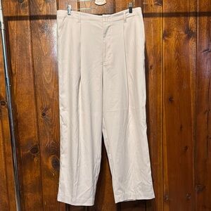 Standard Cloth Beige High Waisted Pleated Trousers